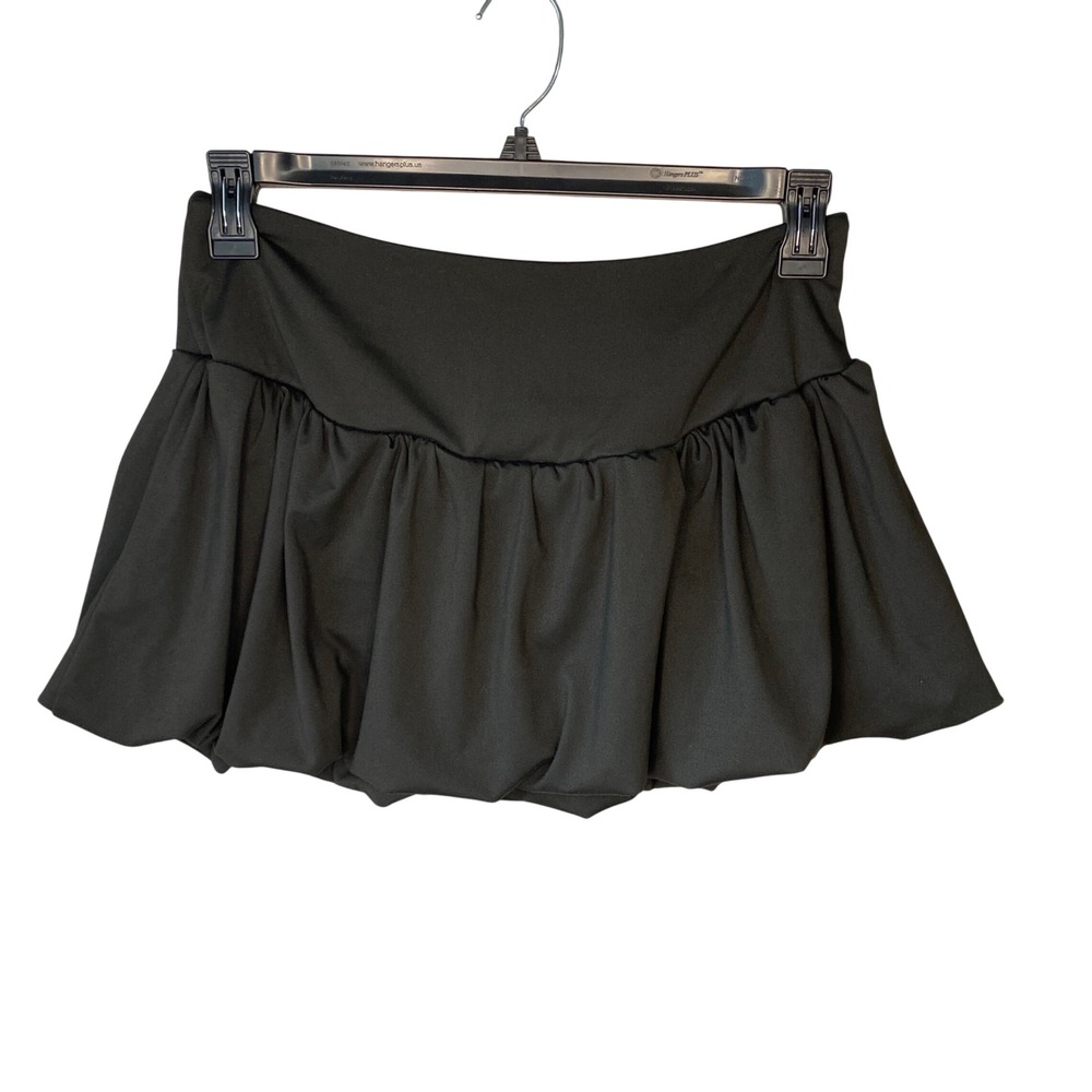 In Good State Black Bubble Skort Mini Skirt with Built-in Briefs Size Large